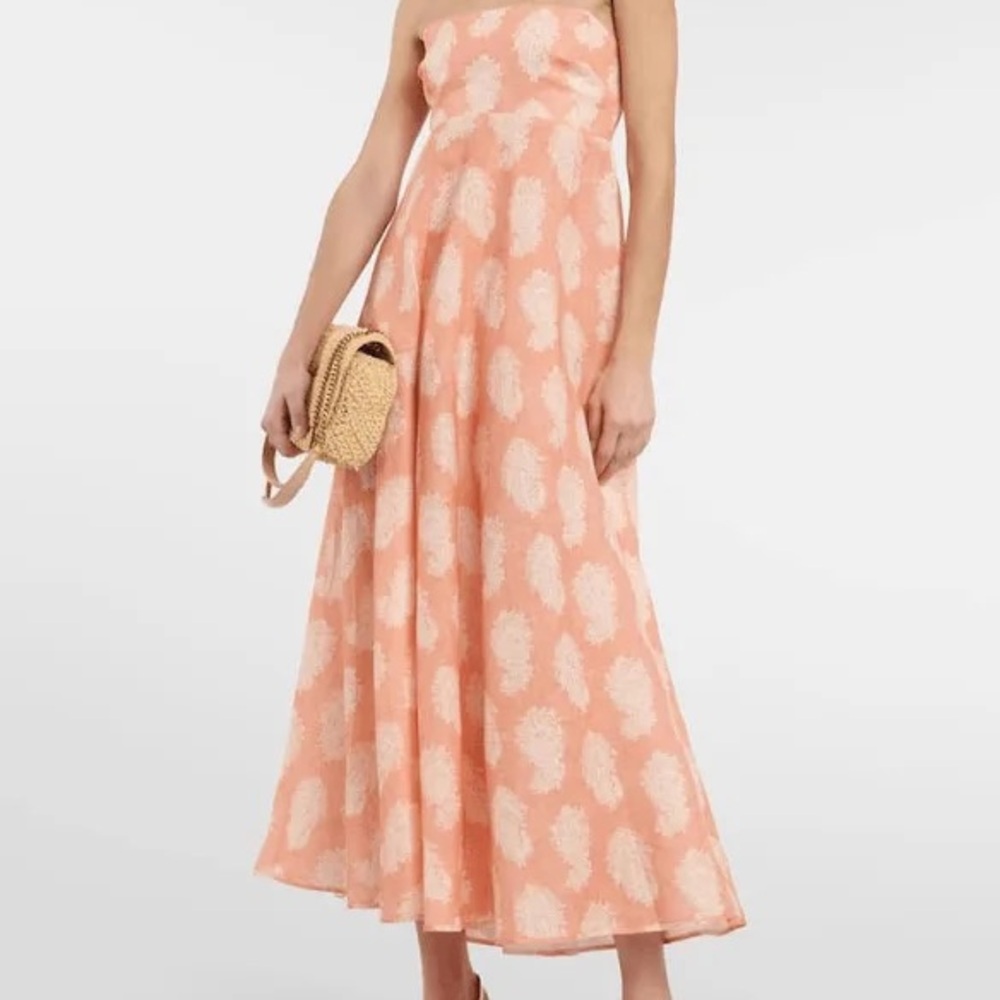 ZIMMERMANN
Devi Bandeau Coral Paisley Midi Dress - Picture 10 of 16